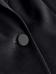 Black Tabitha Simmons Cotton Velvet Single Breasted Blazer - Image 3 of 5