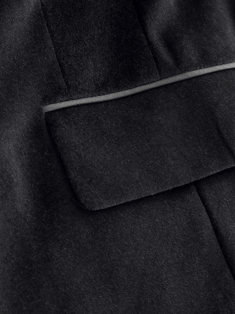Black Tabitha Simmons Cotton Velvet Single Breasted Blazer - Image 5 of 5 Black Tabitha Simmons Cotton Velvet Single Breasted Blazer - Image 5 of 5
