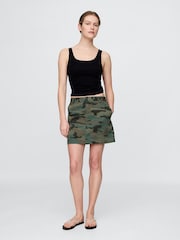Gap Green Low Waist Camo Mini Skirt - Image 1 of 7