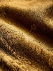 Ochre Yellow Embossed Velvet Single Breasted Blazer - Image 9 of 9