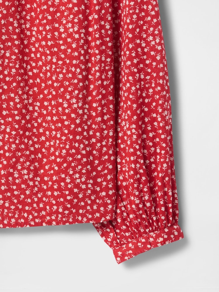 Gap Red Relaxed Button-Front Shirt - Image 4 of 4