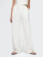Blanco - Pantalones gruesos en mezcla de lino de Gap - Imagen 1 de 7