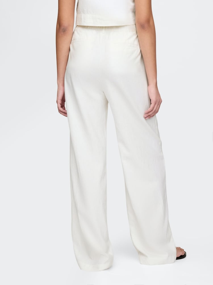 Blanco - Pantalones gruesos en mezcla de lino de Gap - Imagen 2 de 7