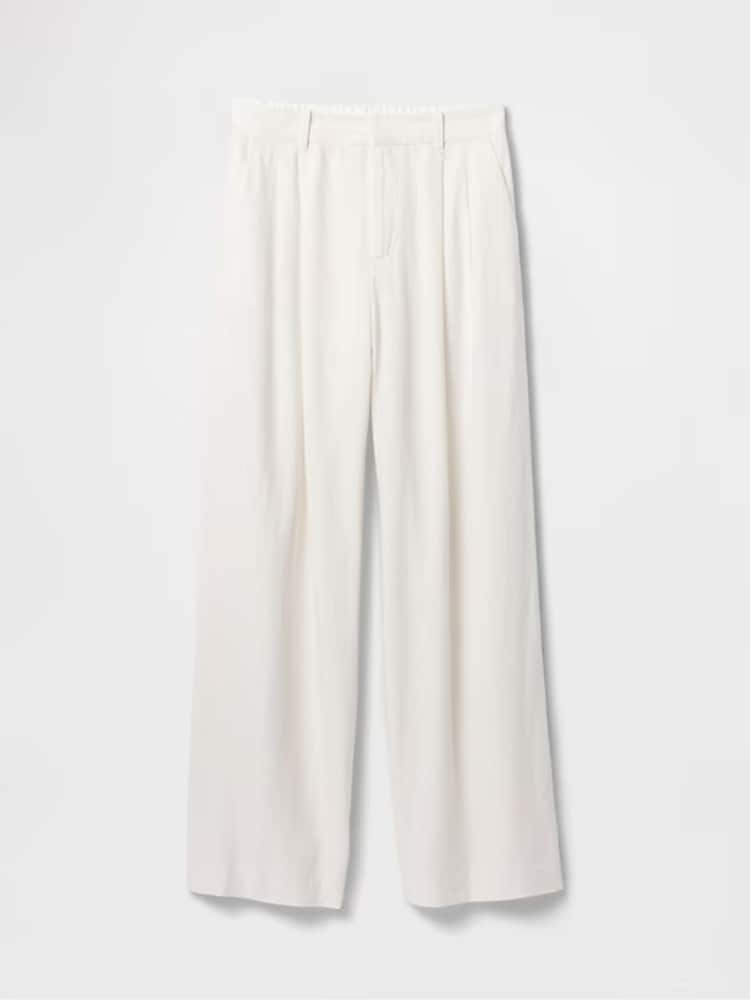 Blanco - Pantalones gruesos en mezcla de lino de Gap - Imagen 7 de 7