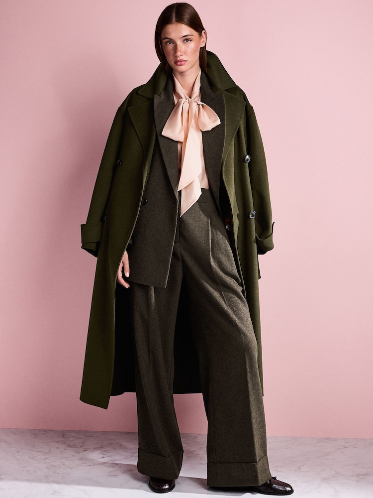 أخضر - Tabitha Simmons X Next Wool Blend Double Breasted Blazer - صورة 2 من 10 أخضر - Tabitha Simmons X Next Wool Blend Double Breasted Blazer - صورة 2 من 10