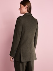 أخضر - Tabitha Simmons X Next Wool Blend Double Breasted Blazer - صورة 5 من 10