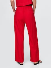 Gap Red Wide Leg Heavyweight Linen-Blend Trousers - Image 3 of 5