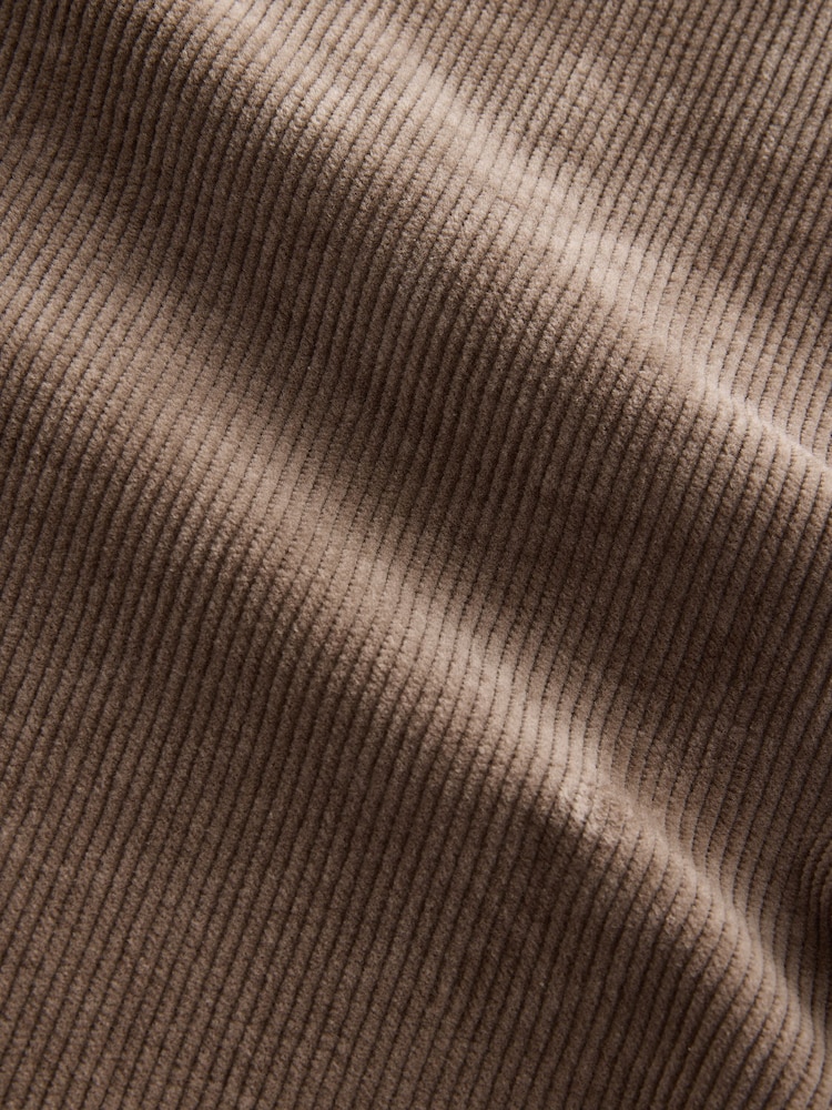 Mushroom Brown Straight Fit Corduroy 5 Pocket Stretch Trousers - Image 2 of 5
