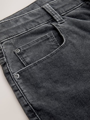 Washed Black Straight Fit Corduroy 5 Pocket Stretch Trousers - Image 4 of 5