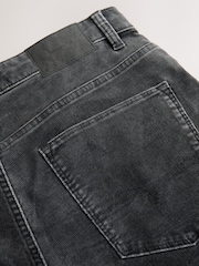 Washed Black Straight Fit Corduroy 5 Pocket Stretch Trousers - Image 5 of 5