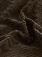 Dark Khaki Straight Fit Corduroy 5 Pocket Stretch Trousers - Image 8 of 10
