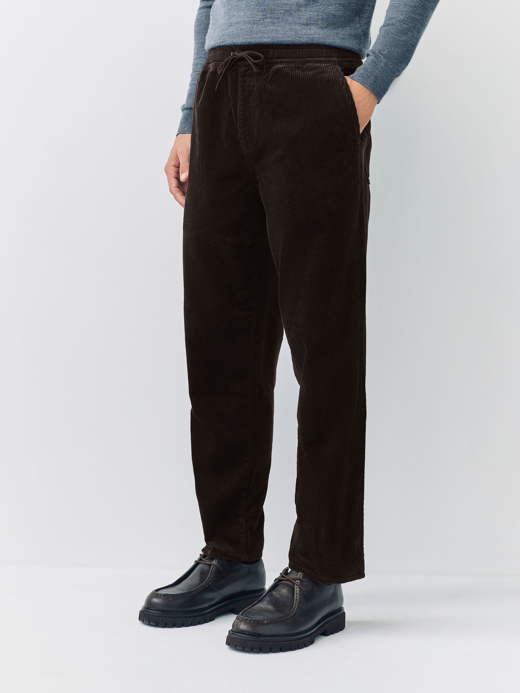 Buy Brown Relaxed Tapered Fit Corduroy Joggers from the Next UK