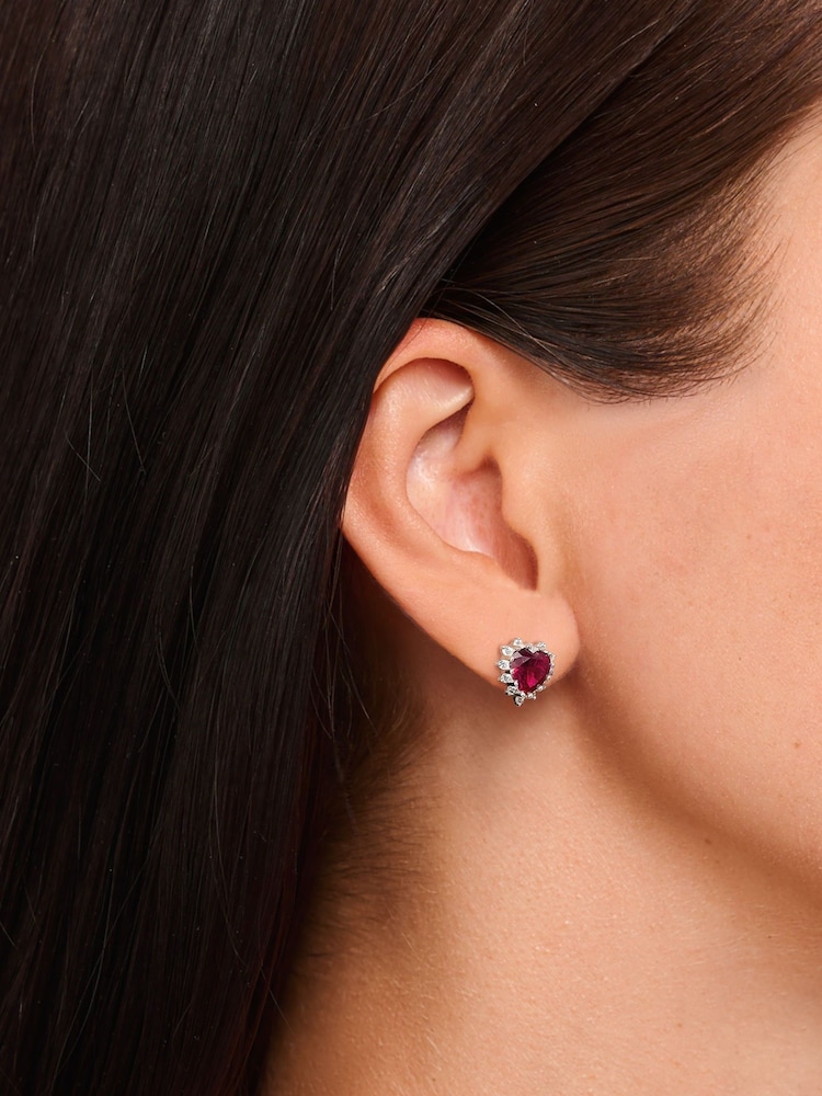 Thomas Sabo Red Romance Heart Ear Studs - Image 2 of 2