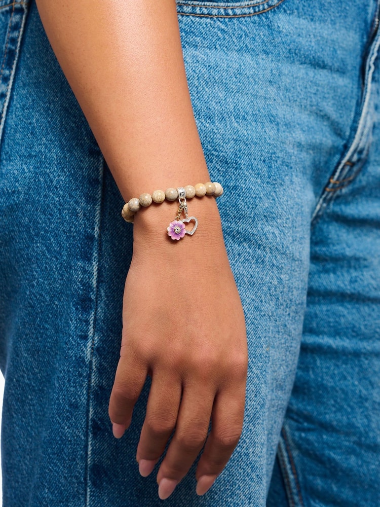 Thomas Sabo White Charm Club Open Heart Charm With Zirconia - Image 2 of 2