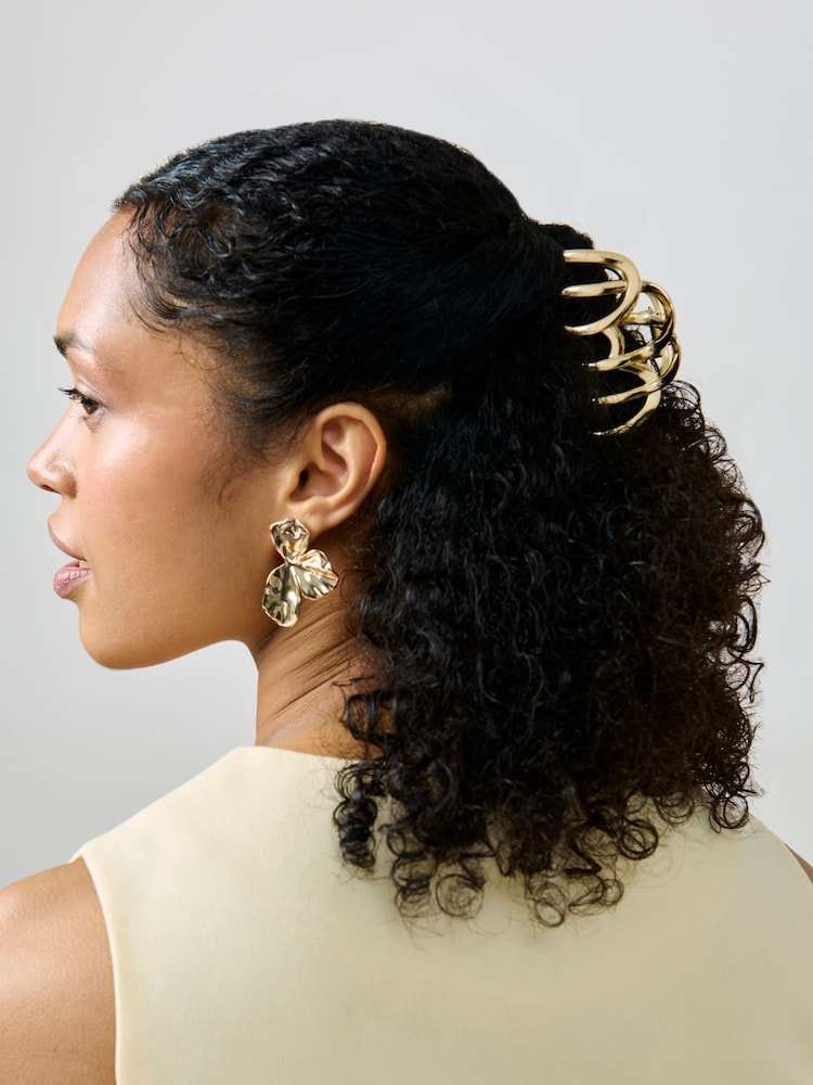 Aela Gold Tone Wiggle Hair Claw - Image 2 of 2