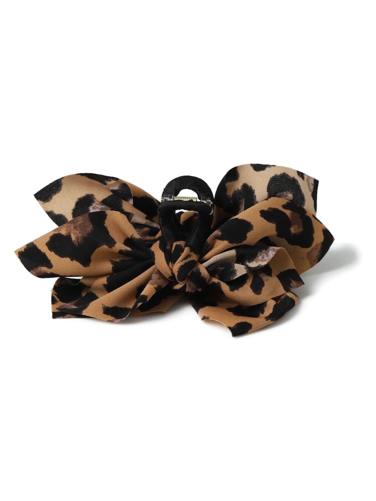 Aela Leopard Print Bow Hair Claw - Bild 2 von 3