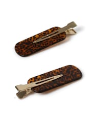 Aela Leopard Print Resin Hair Slides - Bild 2 von 3