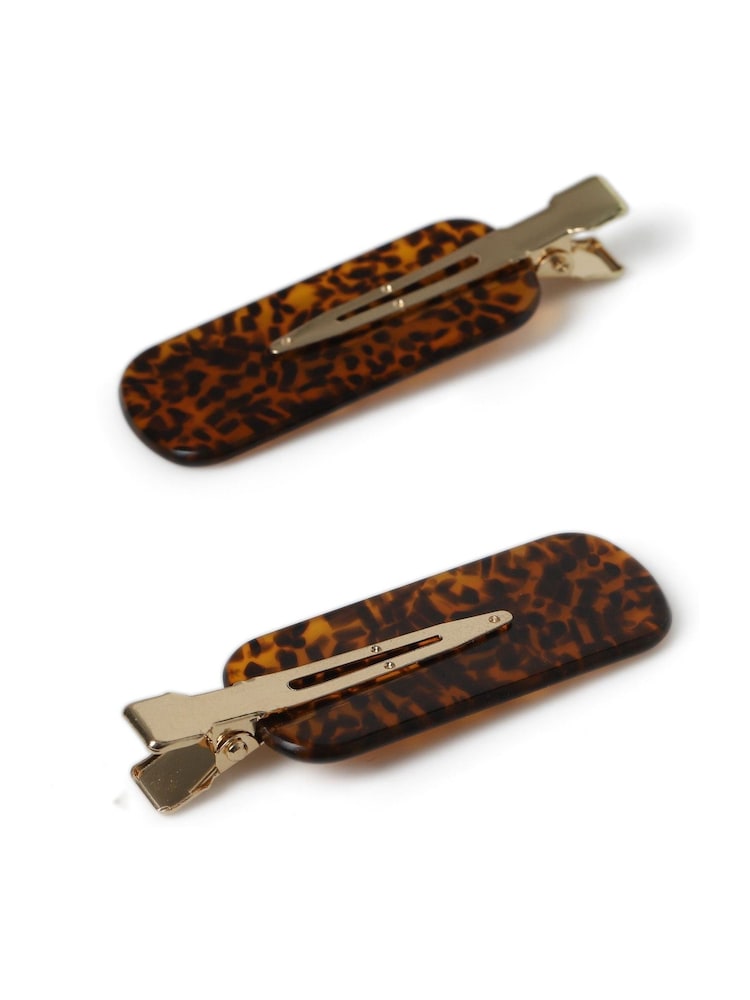 Aela Leopard Print Resin Hair Slides - Bild 2 von 3