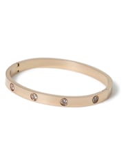 Aela Rose Gold Tone Stainless Steel Pave Bangle - Image 2 of 2