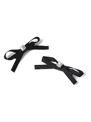 Aela Ribbon And Rhinestone Hair Slides Multipack - Image 2 of 2