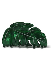 Aela Green Palm Leaf Hair Claw - Image 1 of 3