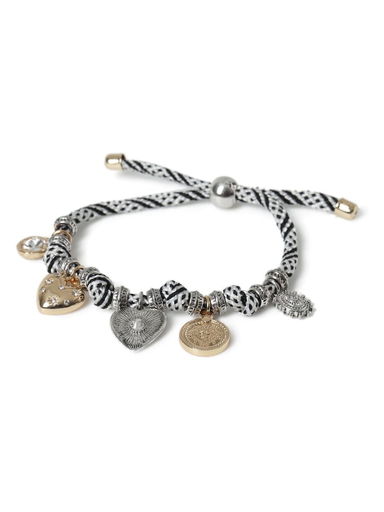 Aela Bungee Cord Charm Black Bracelet - Image 2 of 2