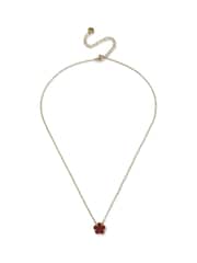 Aela Red Stainless Steel Flower Necklace - Image 1 of 2