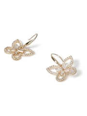 Aela Gold Tone Sparkling Butterfly Fishhook Earrings - Image 3 of 3