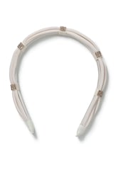 Aela Cream Skinny Rhinestone Alice Hair Band - Image 2 of 3