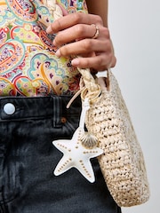 Aela Cream Studded Starfish Bag Charm - Bild 3 von 3