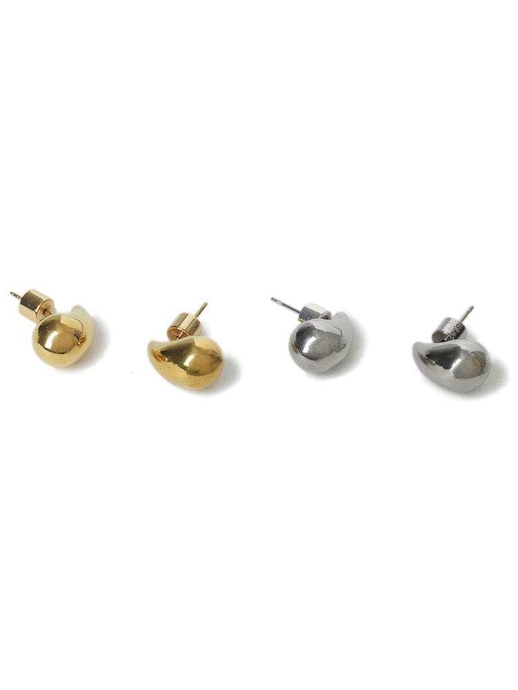 Aela Stainless Gold Tone Silver Tone Steel Waterproof Mixed Metal Teardrop Earrings 2 Pack - Image 2 of 4 Aela Stainless Gold Tone Silver Tone Steel Waterproof Mixed Metal Teardrop Earrings 2 Pack - Image 2 of 4