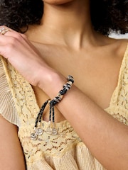Aela Bungee Cord Beaded Black Bracelet - Image 1 of 3