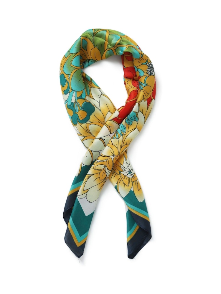bandanaAela floral verde  Print Scarf - Imagem 1 de 3