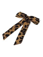 Aela Leopard Print Skinny Hair Bow - Image 2 of 4