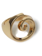 Aela Gold Tone Statement Swirl Ring - Image 1 of 2