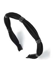 Aela Skinny Rhinestone Alice Black Hair Band - Image 2 of 2