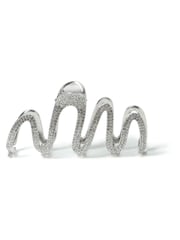 Aela Silver Tone Rhinestone Wiggle Hair Claw - Image 1 of 2