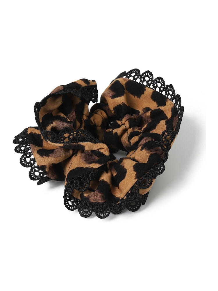Aela Leopard Print Scrunchie - Image 2 of 3