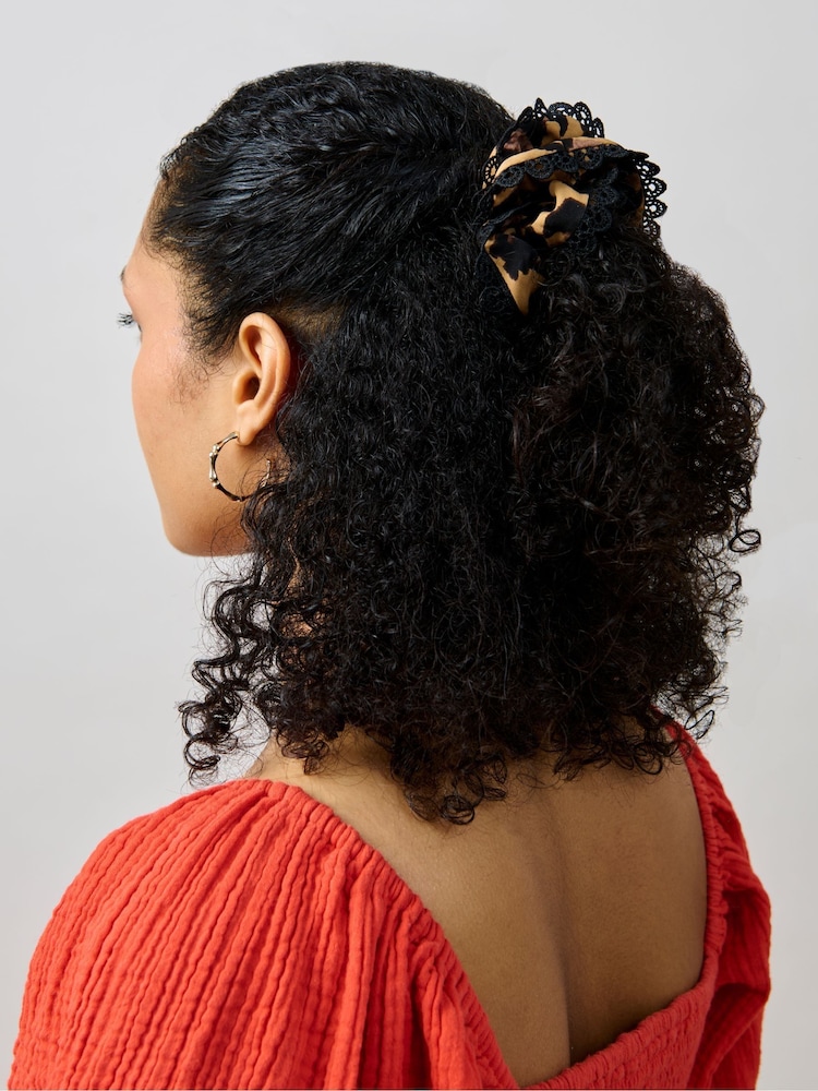 Aela Leopard Print Scrunchie - Image 3 of 3