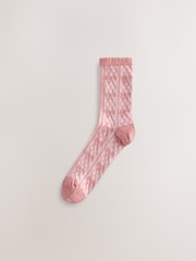 Pink Bows Ankle Socks 3 Pack - Image 3 of 6