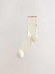 Pink Bows Ankle Socks 3 Pack - Image 4 of 6