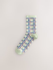 Sparkle Pastel Check Ankle Socks 3 Pack - Image 2 of 6