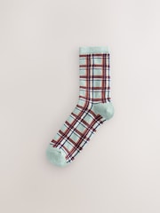 Sparkle Pastel Check Ankle Socks 3 Pack - Image 3 of 6