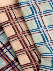 Sparkle Pastel Check Ankle Socks 3 Pack - Image 6 of 6