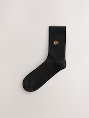 Autumn Animals Embroidered Motif Ankle Socks 4 Pack - Image 4 of 8