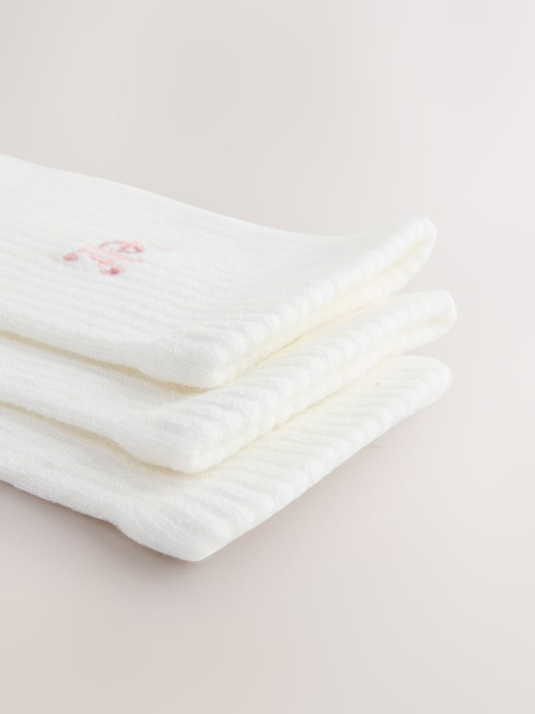 self. Cream/Pink/Choc Cushion Sole Lounge Ankle Socks 3 Pack - Image 7 of 7