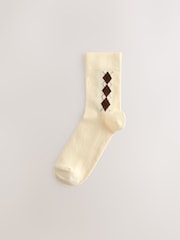 Neutral Argyle Ankle Socks 3 Pack - Image 2 of 6