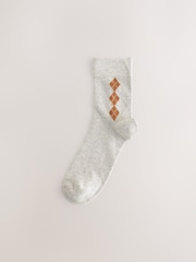 Neutral Argyle Ankle Socks 3 Pack - Image 3 of 6