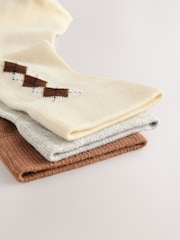 Neutral Argyle Ankle Socks 3 Pack - Image 6 of 6