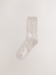 self. Choc/Neutral/Pink Cushion Sole Lounge Ankle Socks 3 Pack - Image 4 of 7